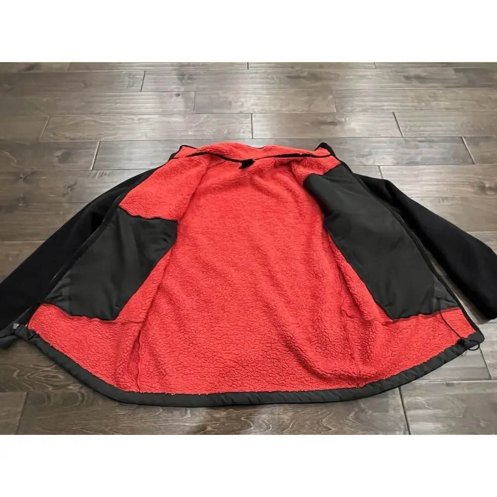 The North Face Mens Black ChImborazo Sherpa Lined Full Zip Fleece Jacket Size L